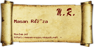 Masan Róza névjegykártya
